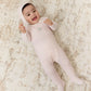 Bunny Stripe Footie - Pink
