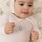 Bunny Stripe Footie & Hat Set - Pink
