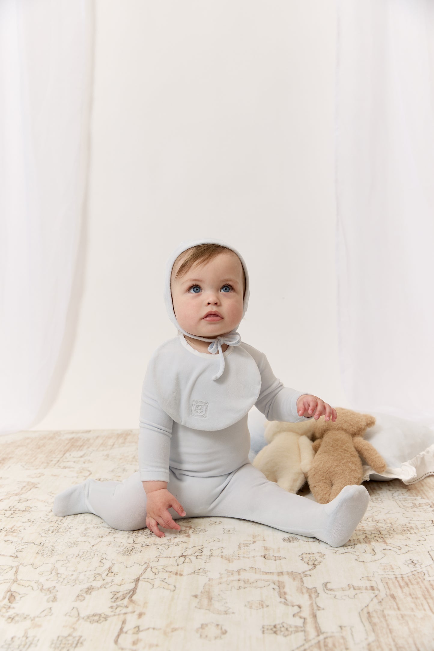 KB Logo Footie, Hat and Blanket Set - Blue