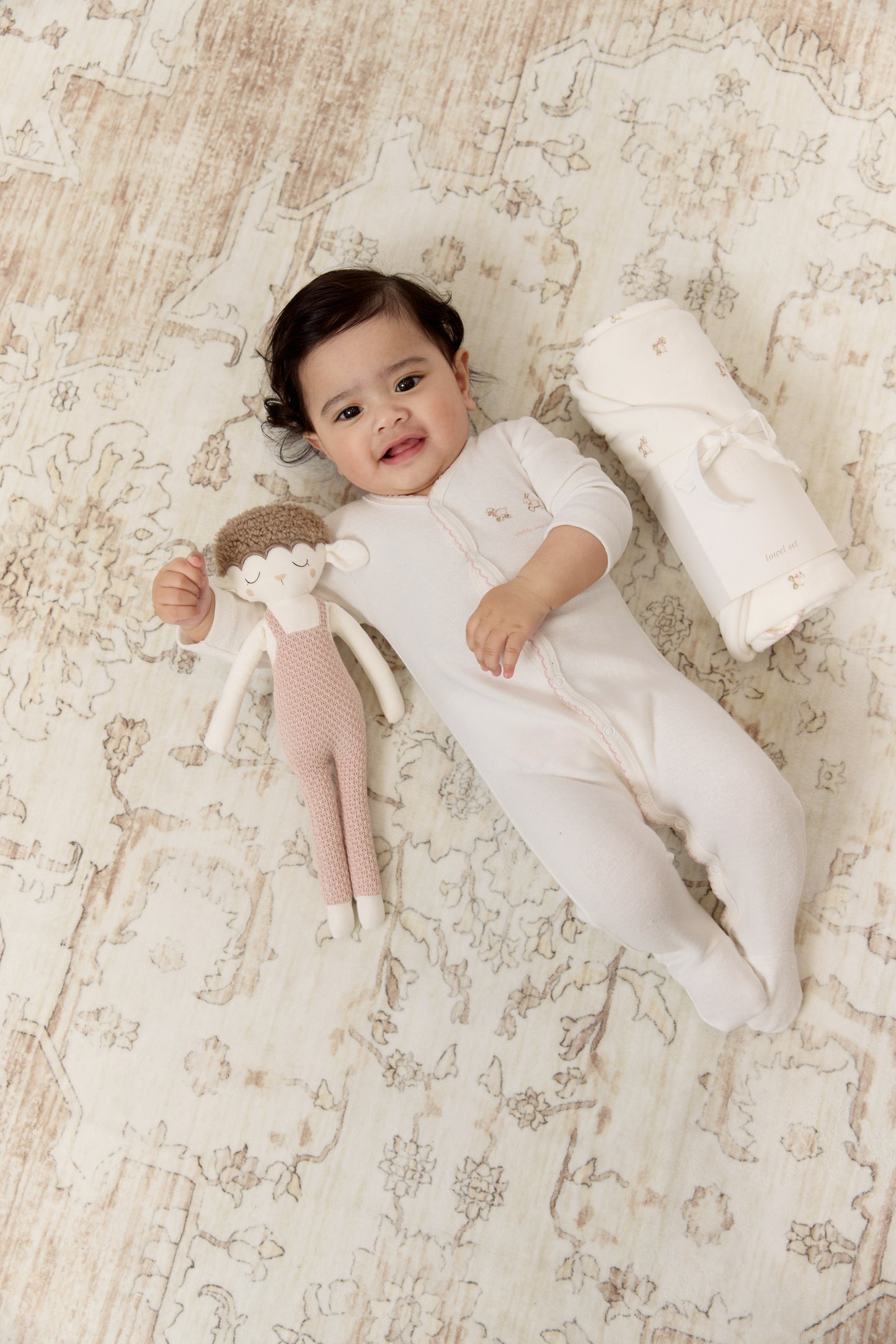 Petits Amis Terry Footie - Pink