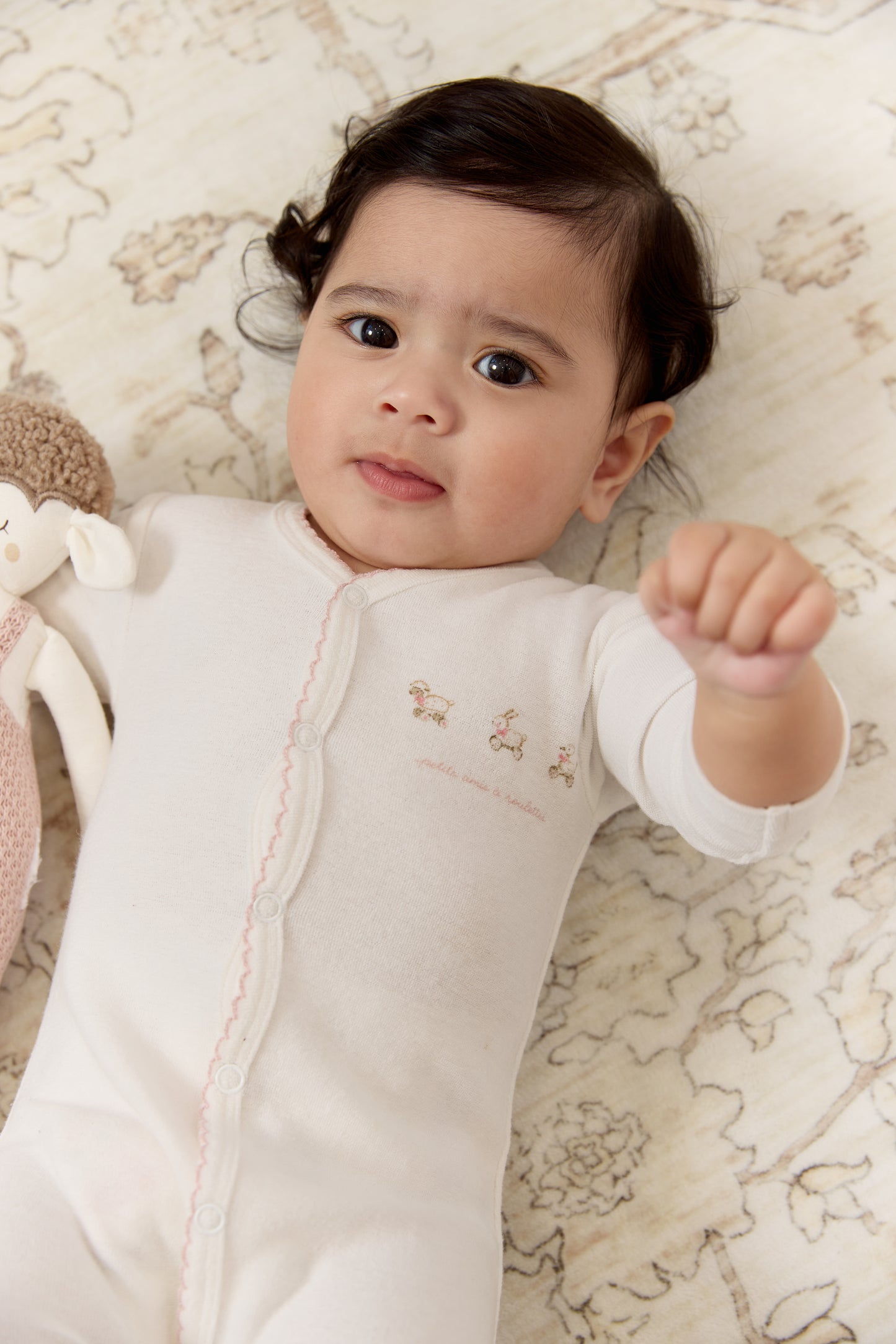 Petits Amis Terry Footie - Pink