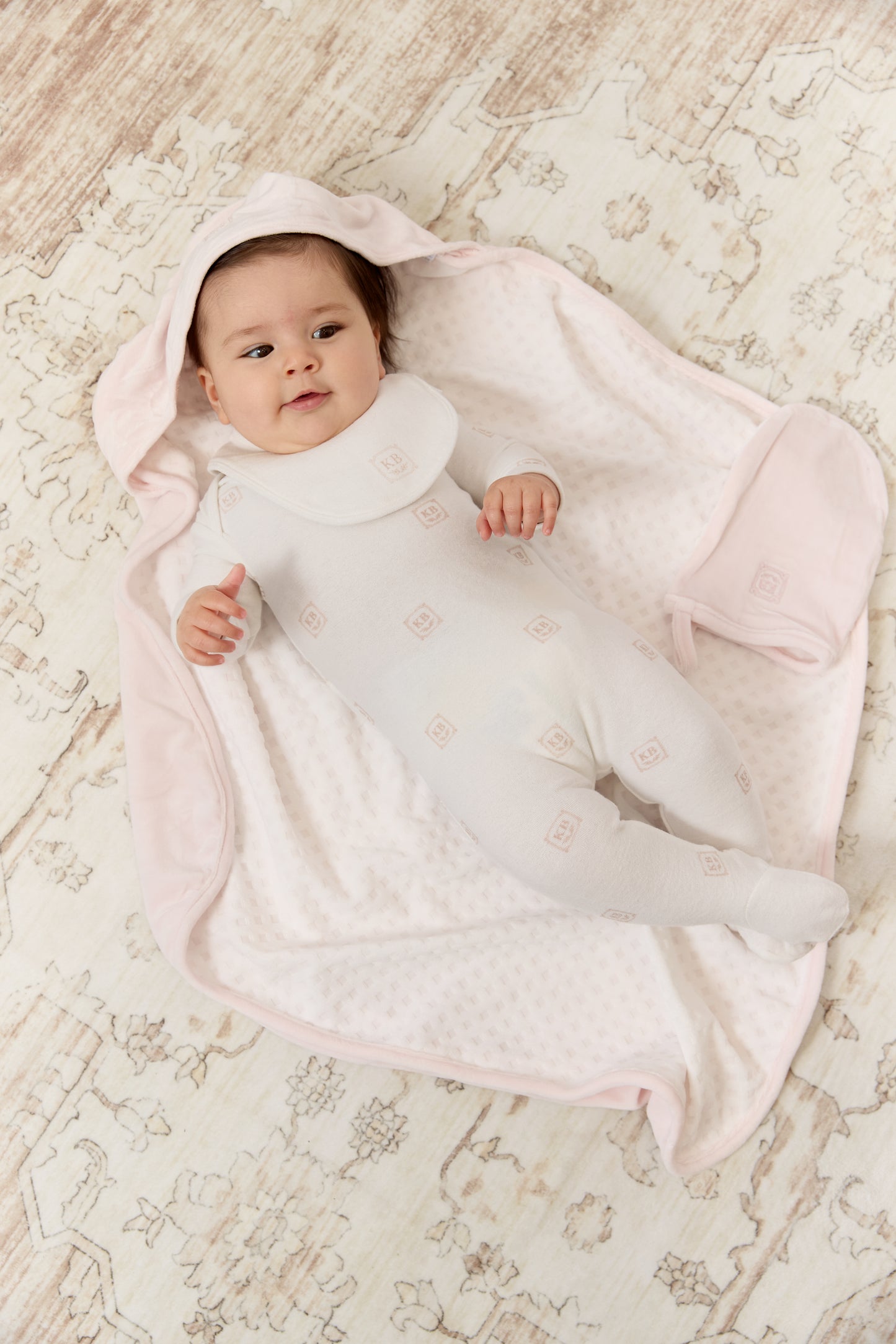 KB Logo Towel and Mitt Set - Pink