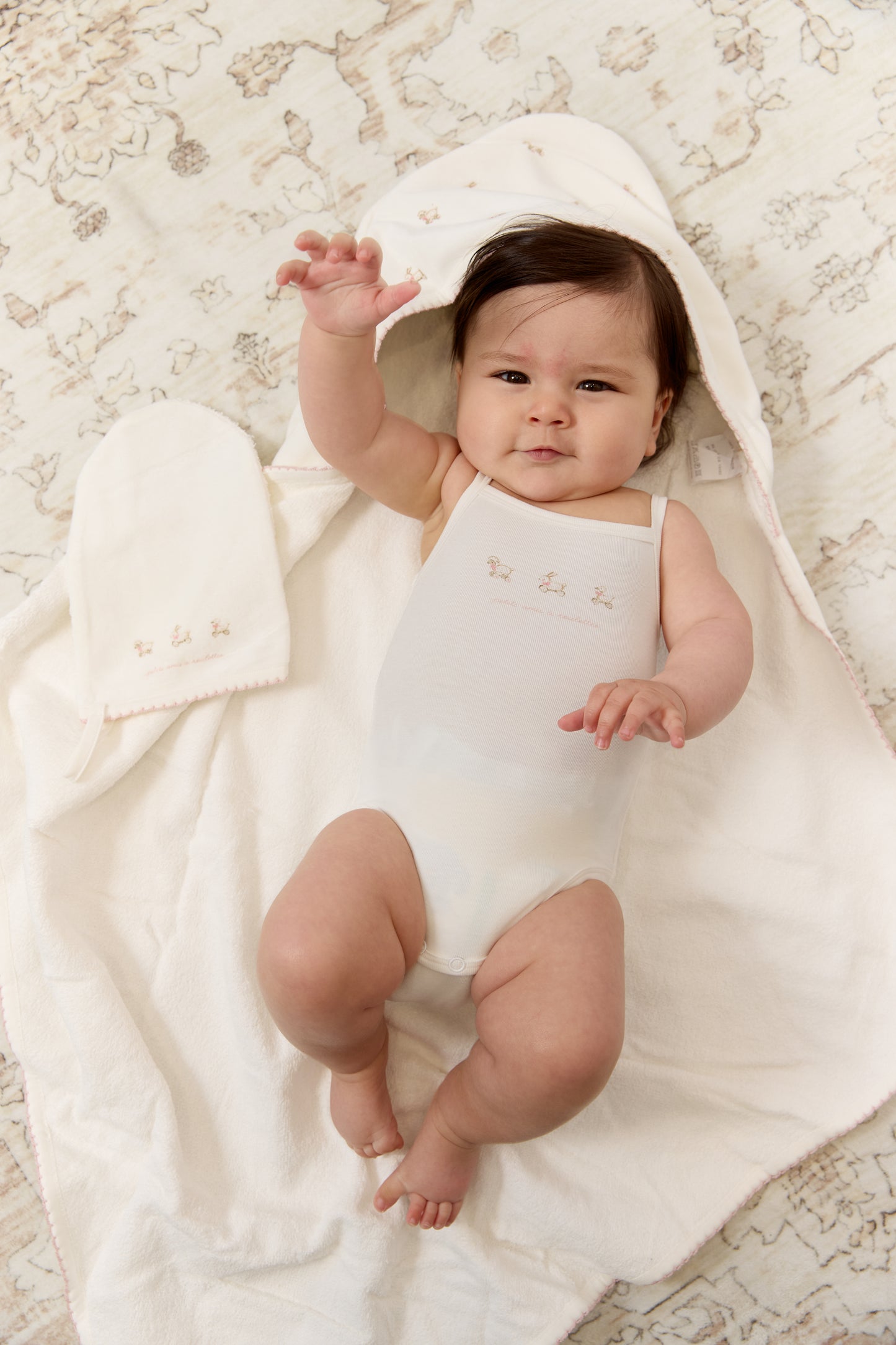Petits Amis Towel & Mitt Set - Pink