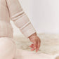 Atelier Cable Footie - Pink