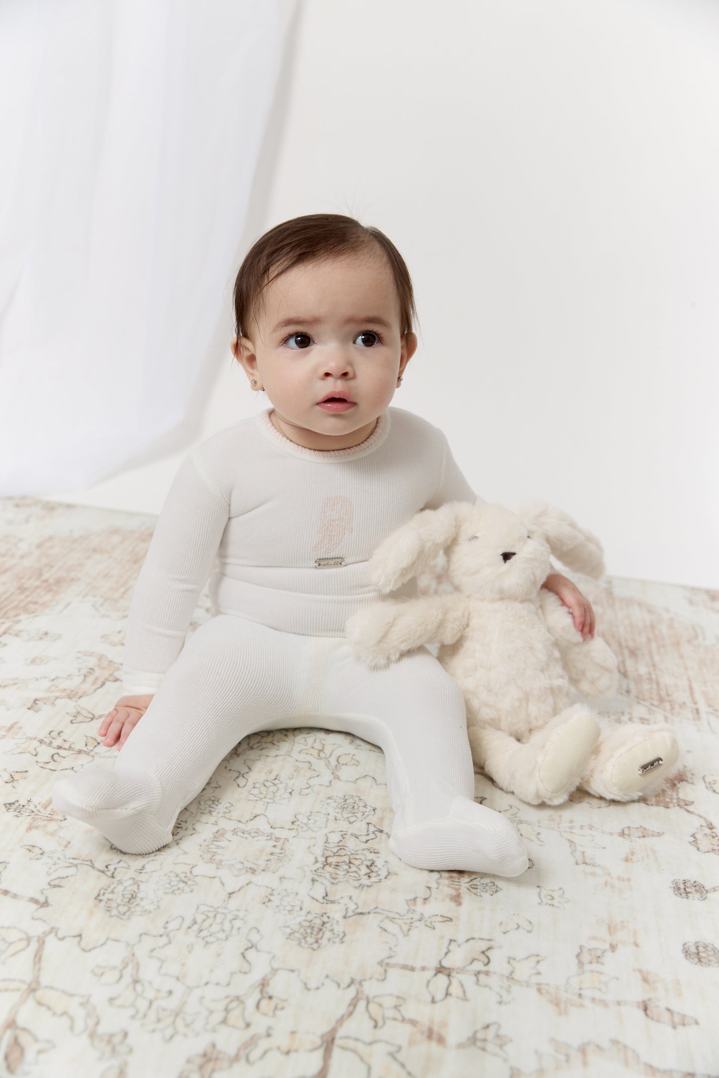 Atelier Bunny Footie & Hat Set - Pink