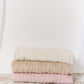 Atelier Cable Fur Blanket - Pink