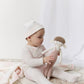 Patchwork Footie, Hat & Blanket Set - Pink