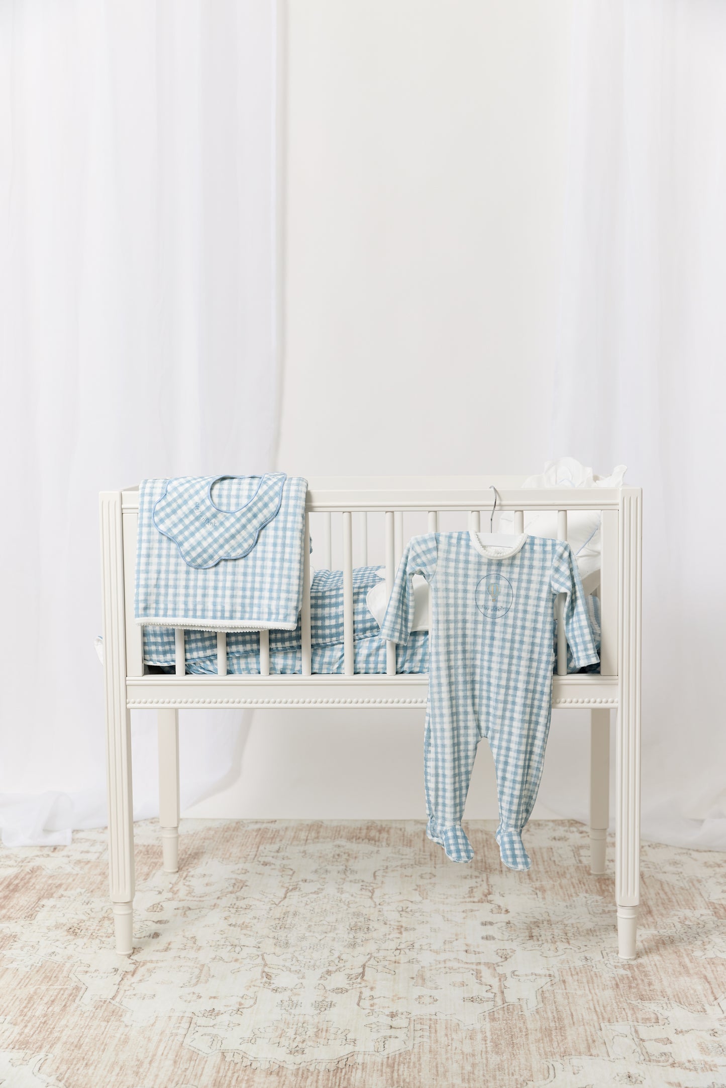 Ciel Enfant Gingham Bib - Blue