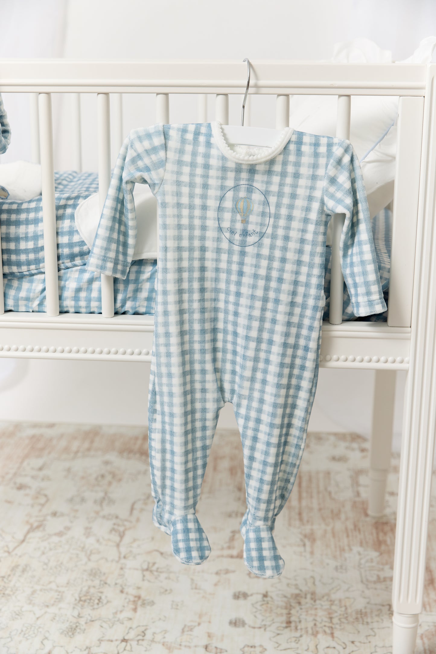 Ciel Enfant Gingham Footie - Blue