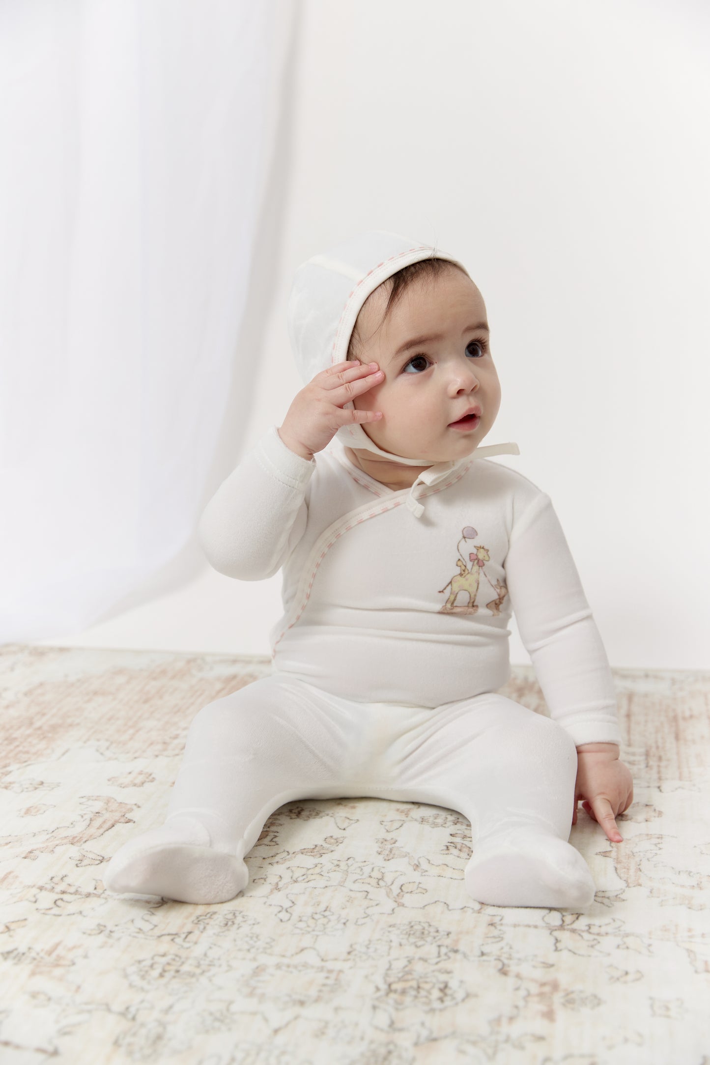 Meadow Friends Footie, Hat & Blanket Set - Pink