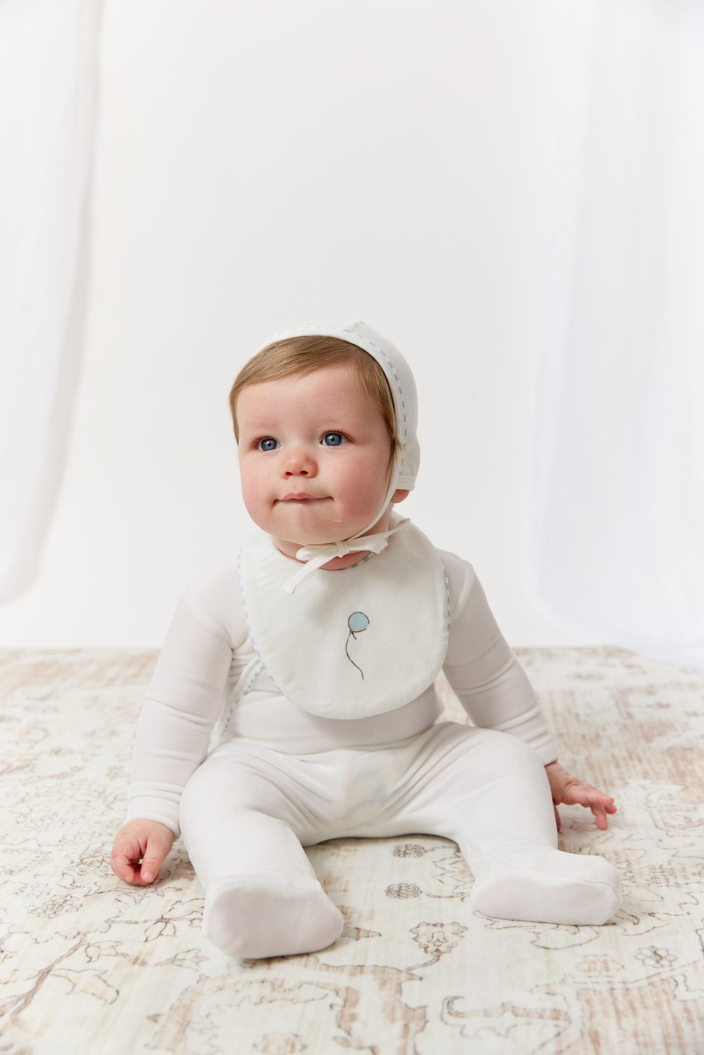 Meadow Friends Footie Bib - Blue