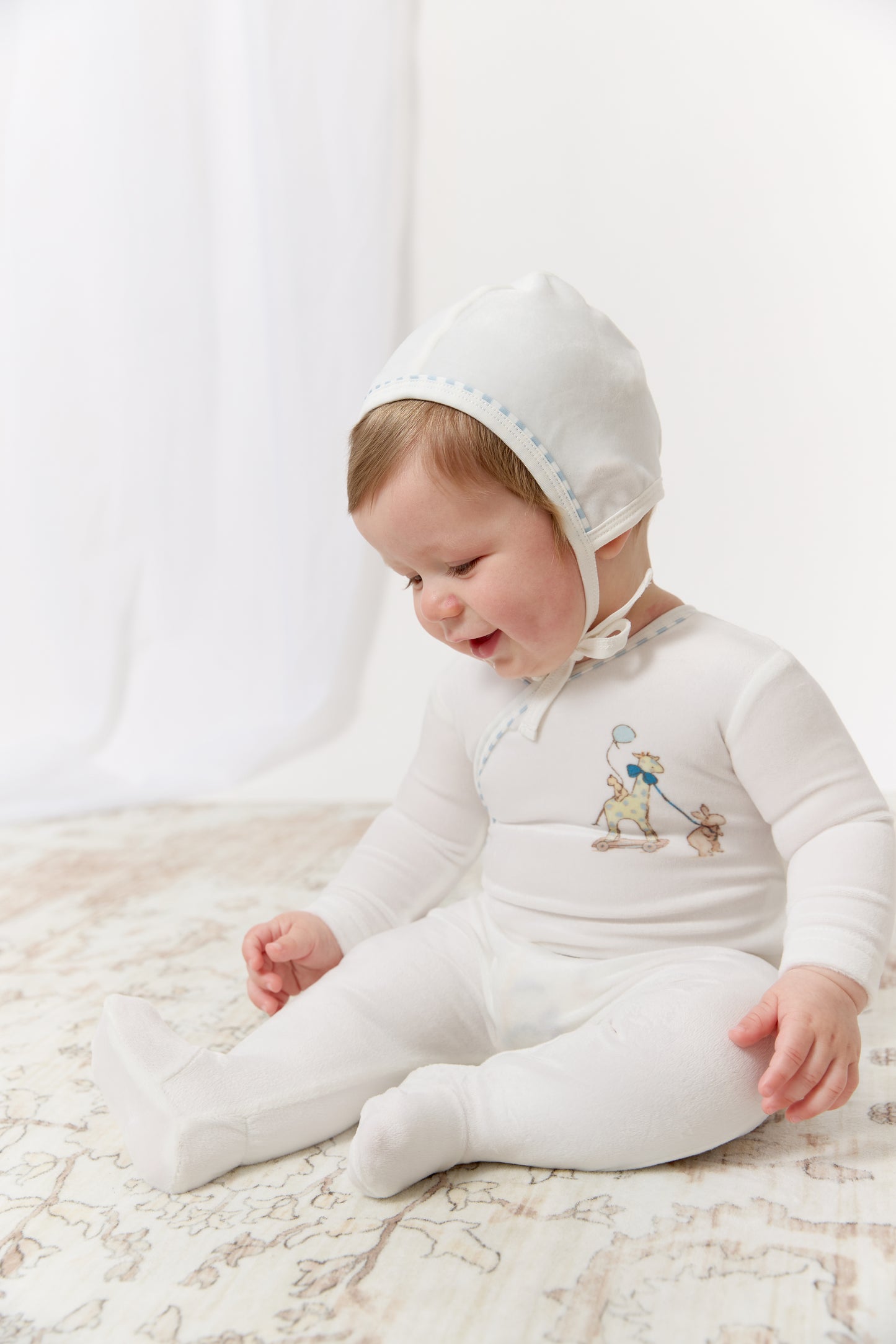 Meadow Friends Footie & Hat Set - Blue