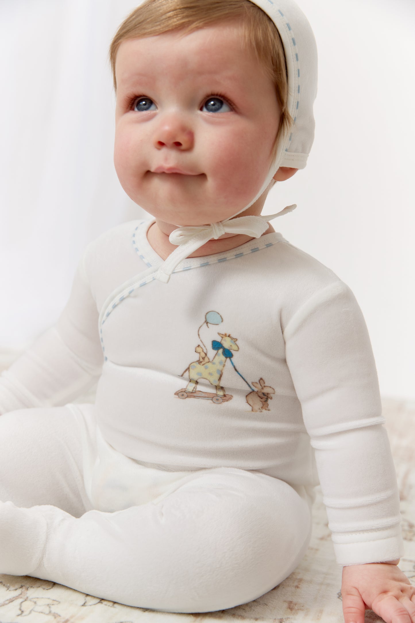 Meadow Friends Footie & Hat Set - Blue