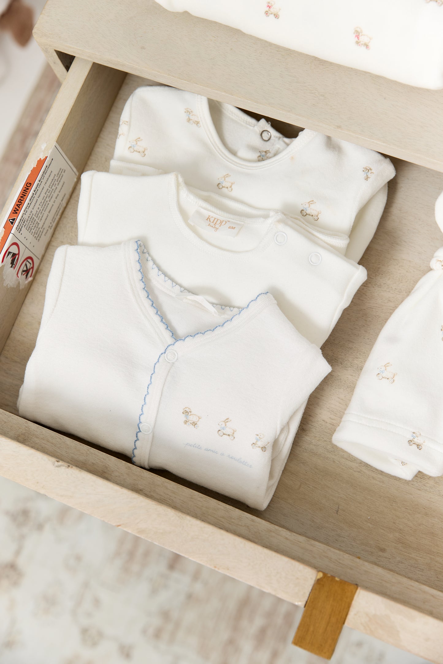 Petits Amis Terry Footie - Blue