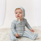 Ciel Enfant Gingham Footie, Hat & Blanket Set - Blue