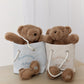 Petit Ours Teddy in a Bag - Blue