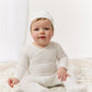 Petit Ours Pattern Footie + Hat - Blue