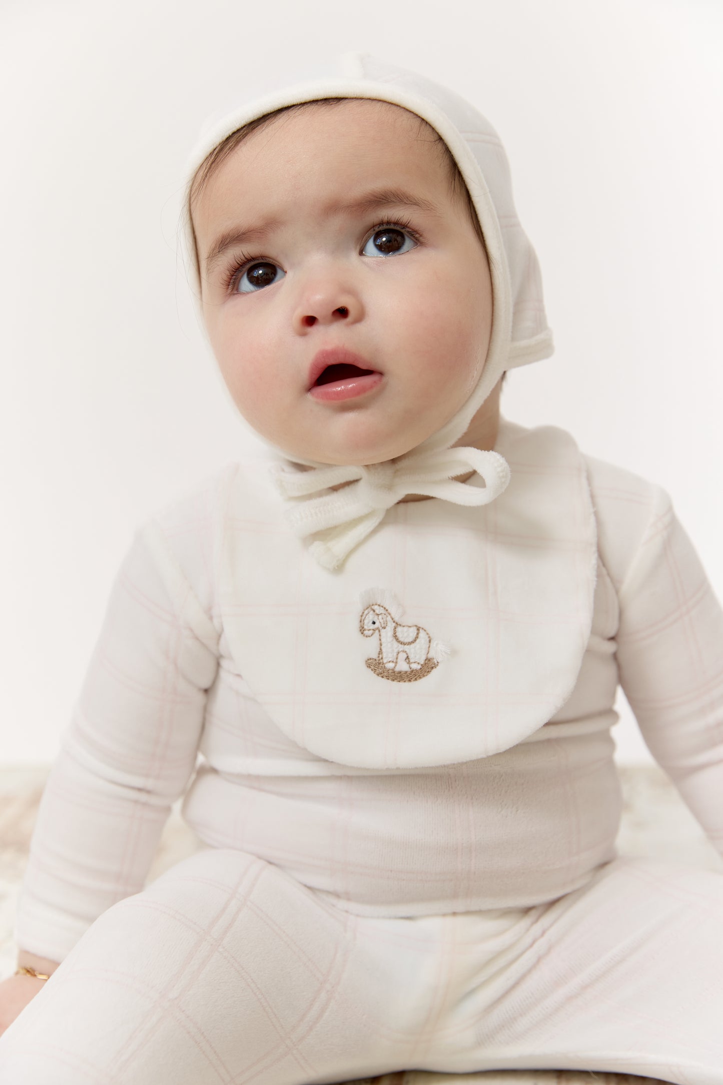 Whinny Plaid Bib - Pink