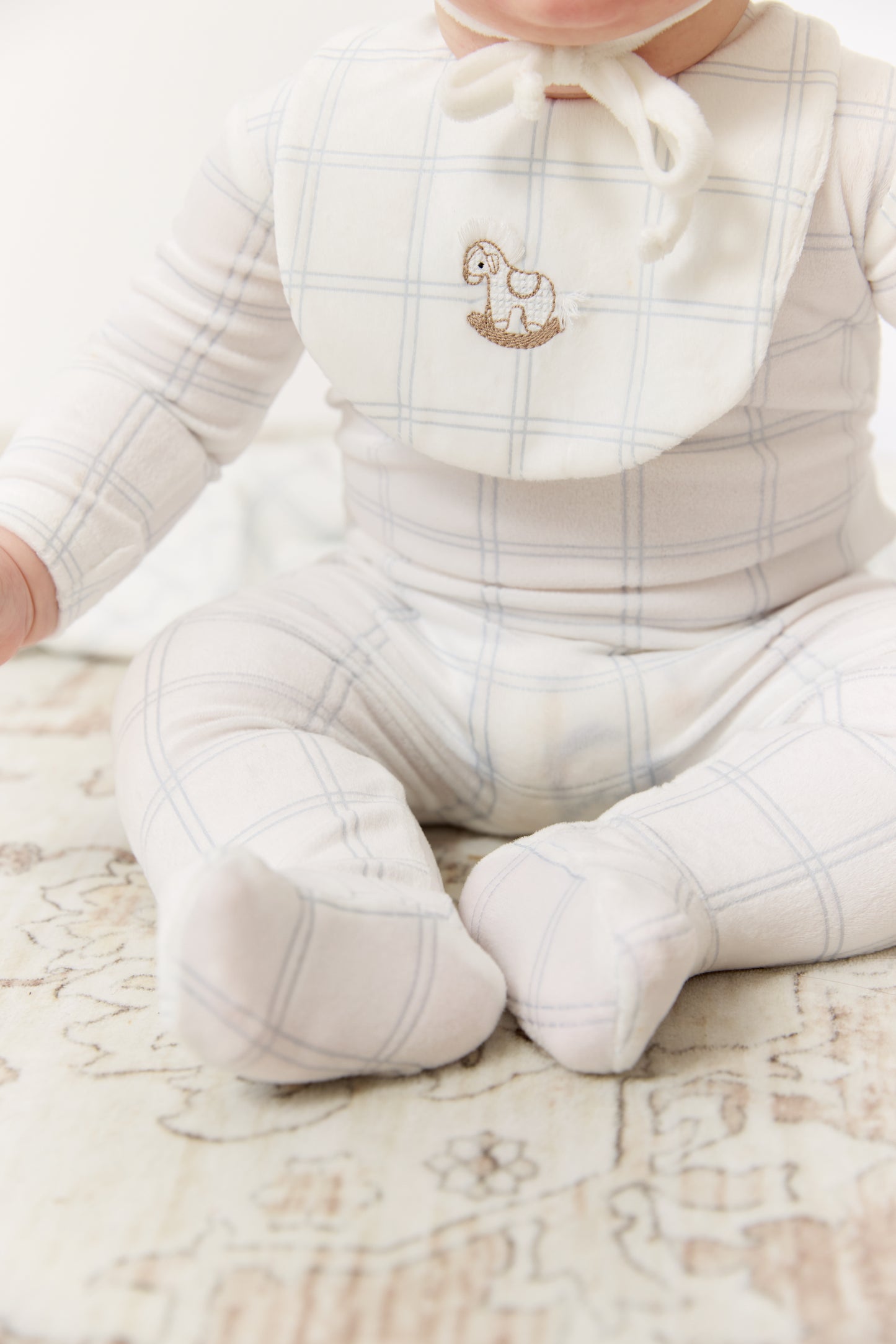 Whinny Plaid Bib - Blue