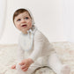 Petit Ours Footie, Hat and Blanket Set - White Blue