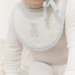 Petit Ours Bib - White Blue