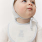 Petit Ours Bib - White Blue