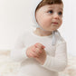 Petit Ours Footie & Hat Set - White Blue