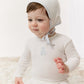 Petit Ours Footie & Hat Set - White Blue