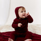 Felt Wrap Set with Hat - Maroon