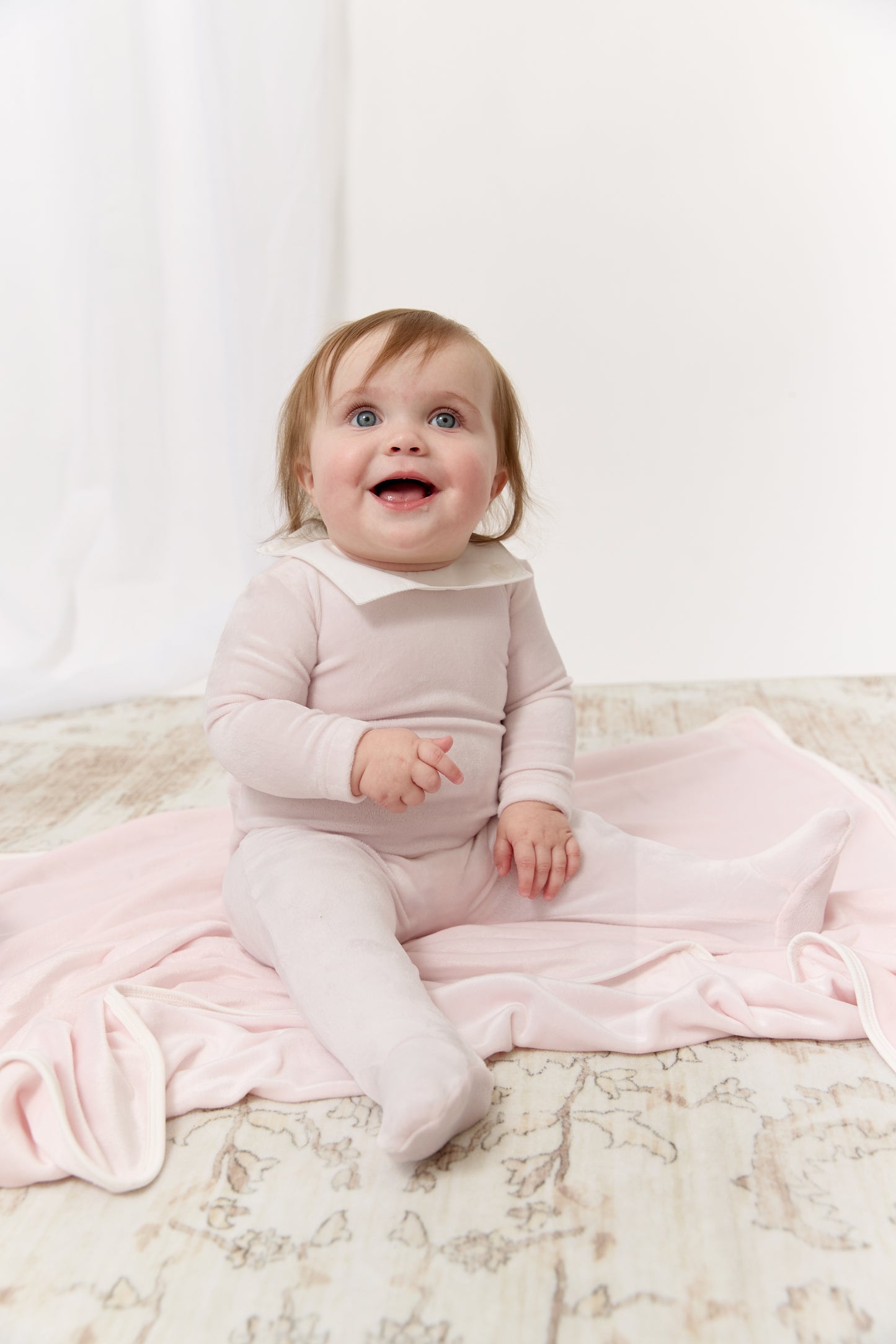 Classic Bib Footie, Hat & Blanket Set - Pink