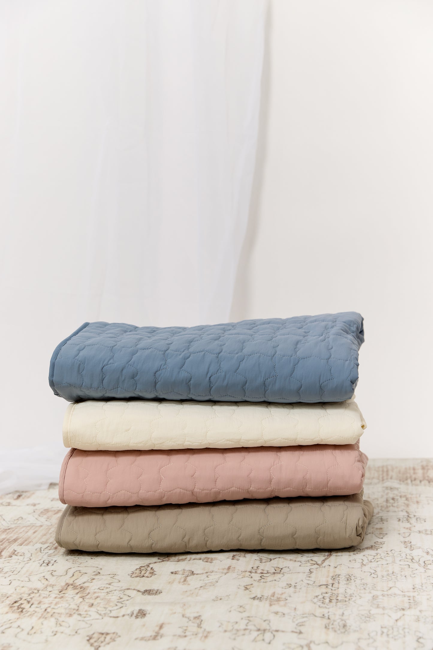 Petit Ours Padded Blanket - White