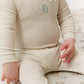 Bunny Stripe Footie - Stone