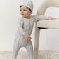 Atelier Cable Footie, Hat & Blanket Set - Blue