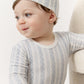 Atelier Cable Footie & Hat Set - Blue