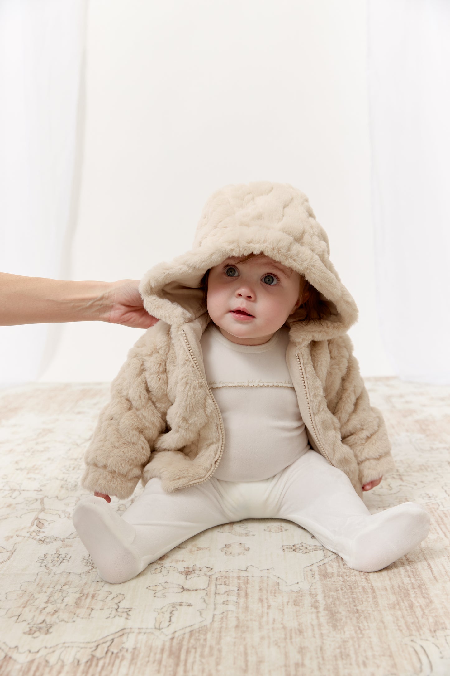 Atelier Cable Fur Jacket - Stone