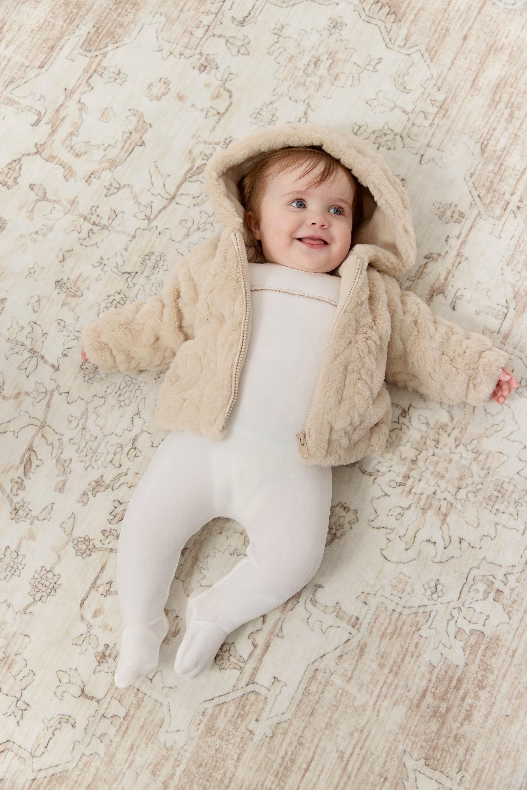 Atelier Cable Fur Jacket - Stone