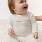 Mon Bebe D'Amour Footie & Hat Set - Taupe