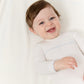 Mon Bebe D'Amour Footie, Hat & Blanket Set - Blue