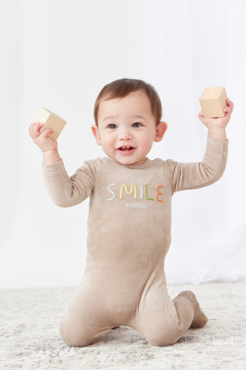 Smile Romper - Blue