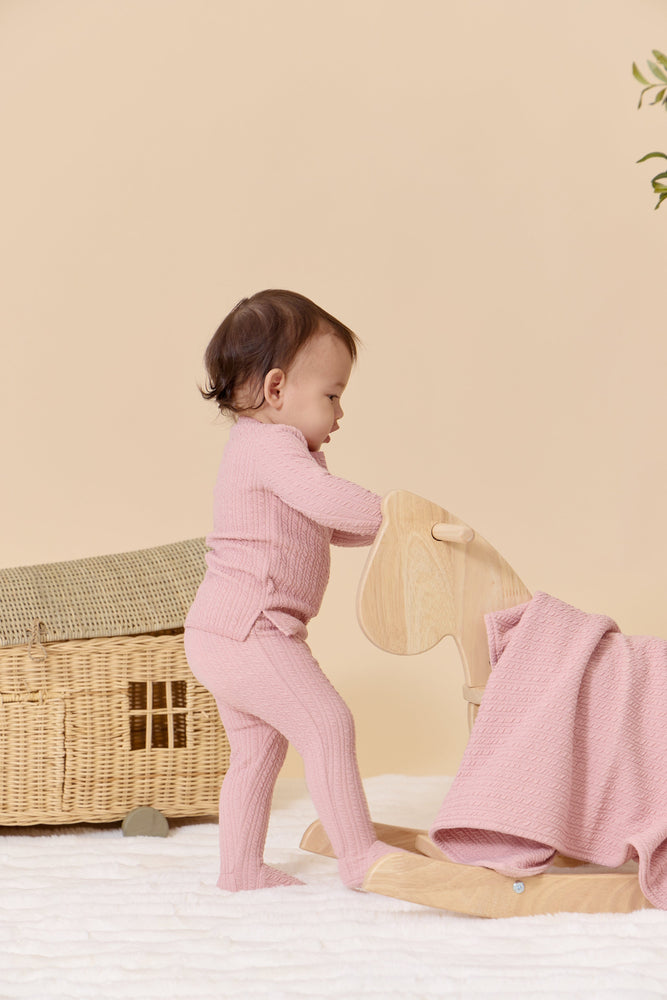 
                  
                    Cable Knit 2pc Set - Pink
                  
                