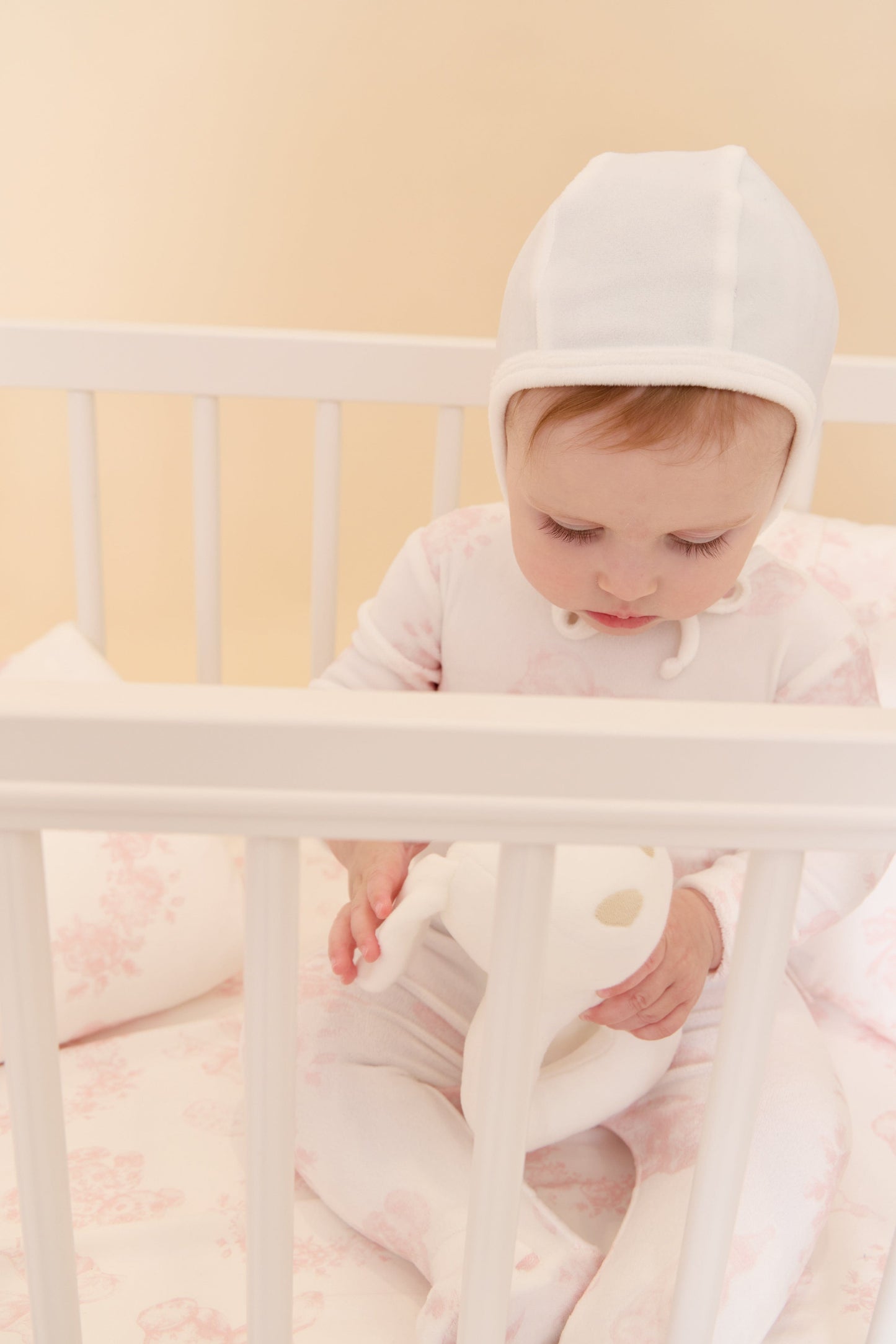 
                  
                    Petit Toile Romper+Bonnet Set - White Pink
                  
                