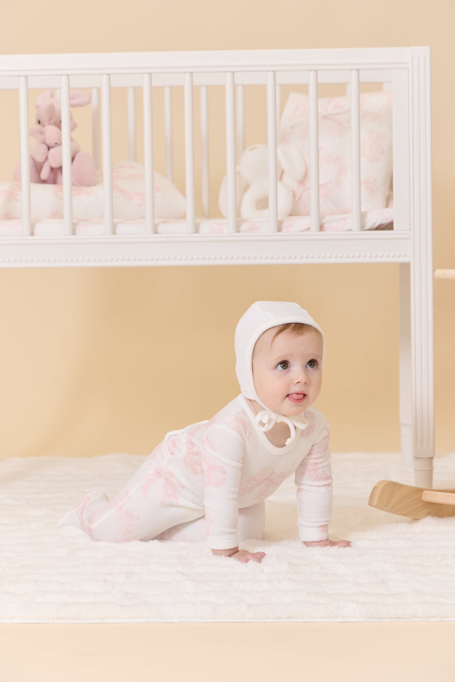 
                  
                    Petit Toile Romper+Bonnet Set - White Pink
                  
                
