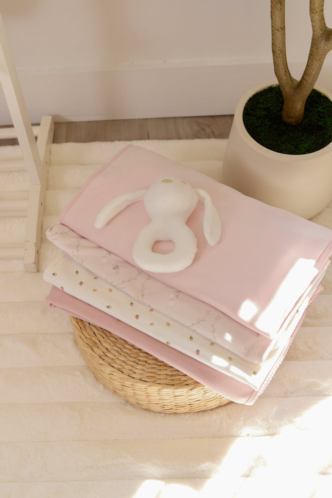 
                  
                    Petit Toile Bunny Rattle Toy - White
                  
                