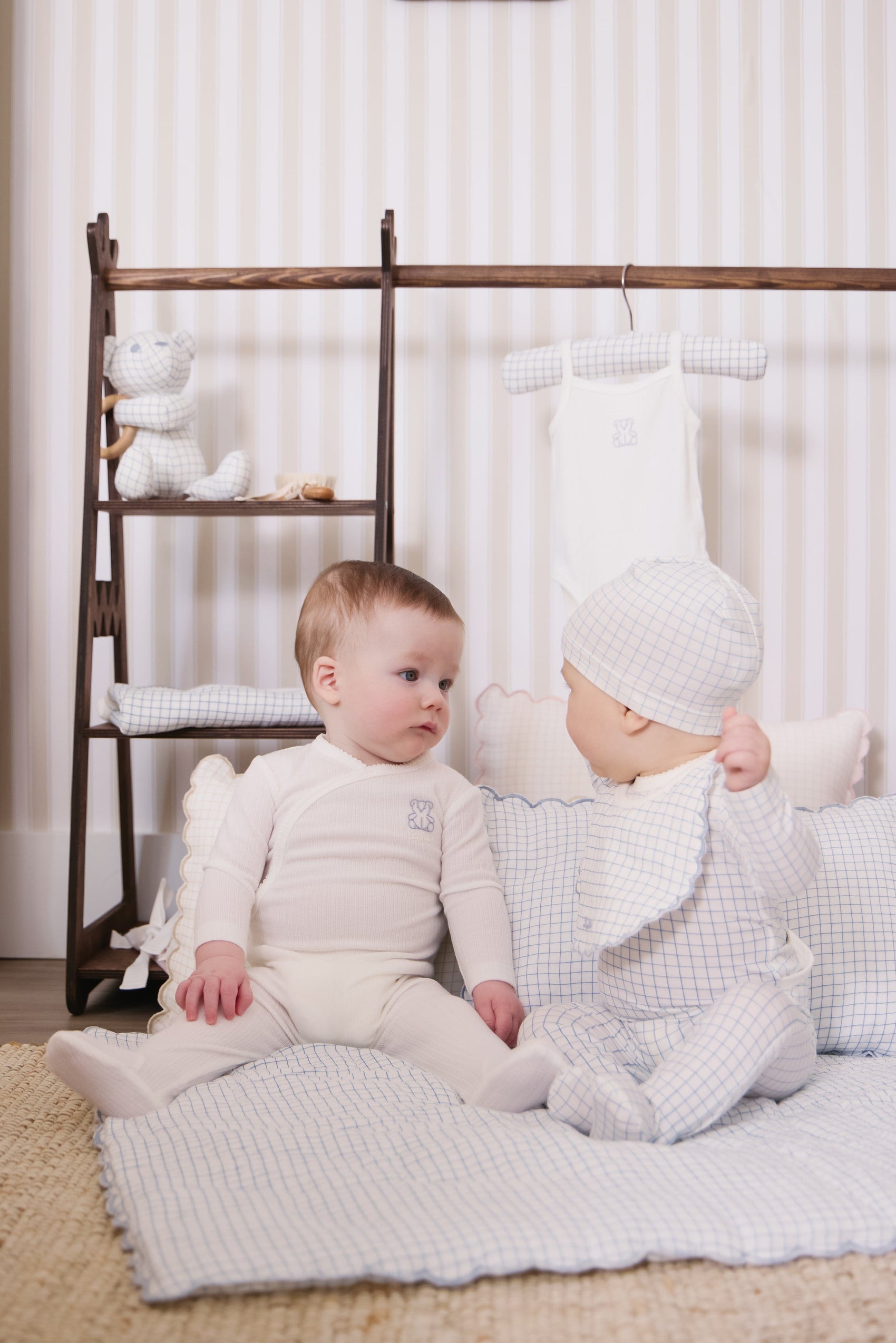 Teddy Wrap Footie - Blue