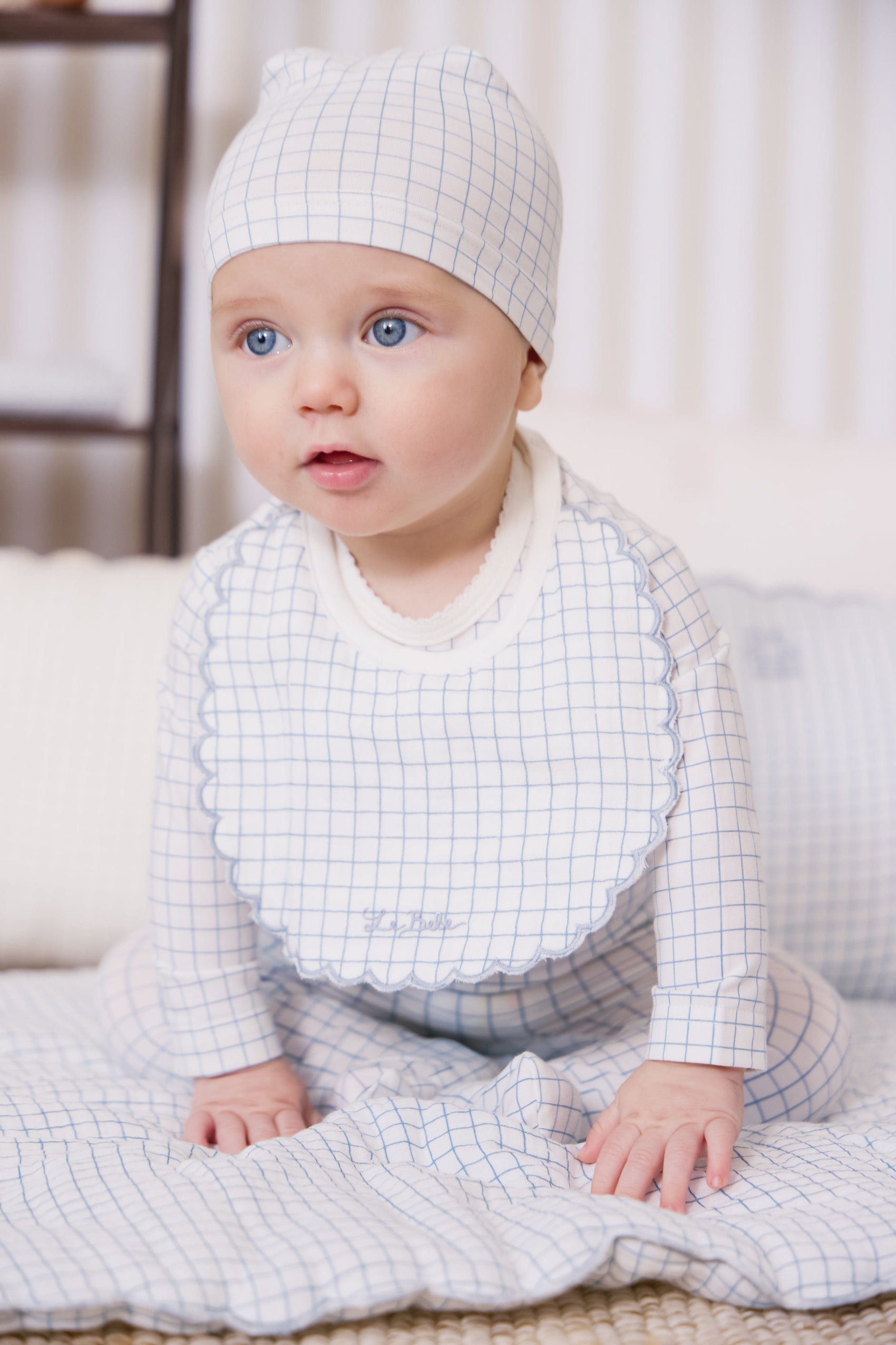 Teddy Au Pane Bib - Blue