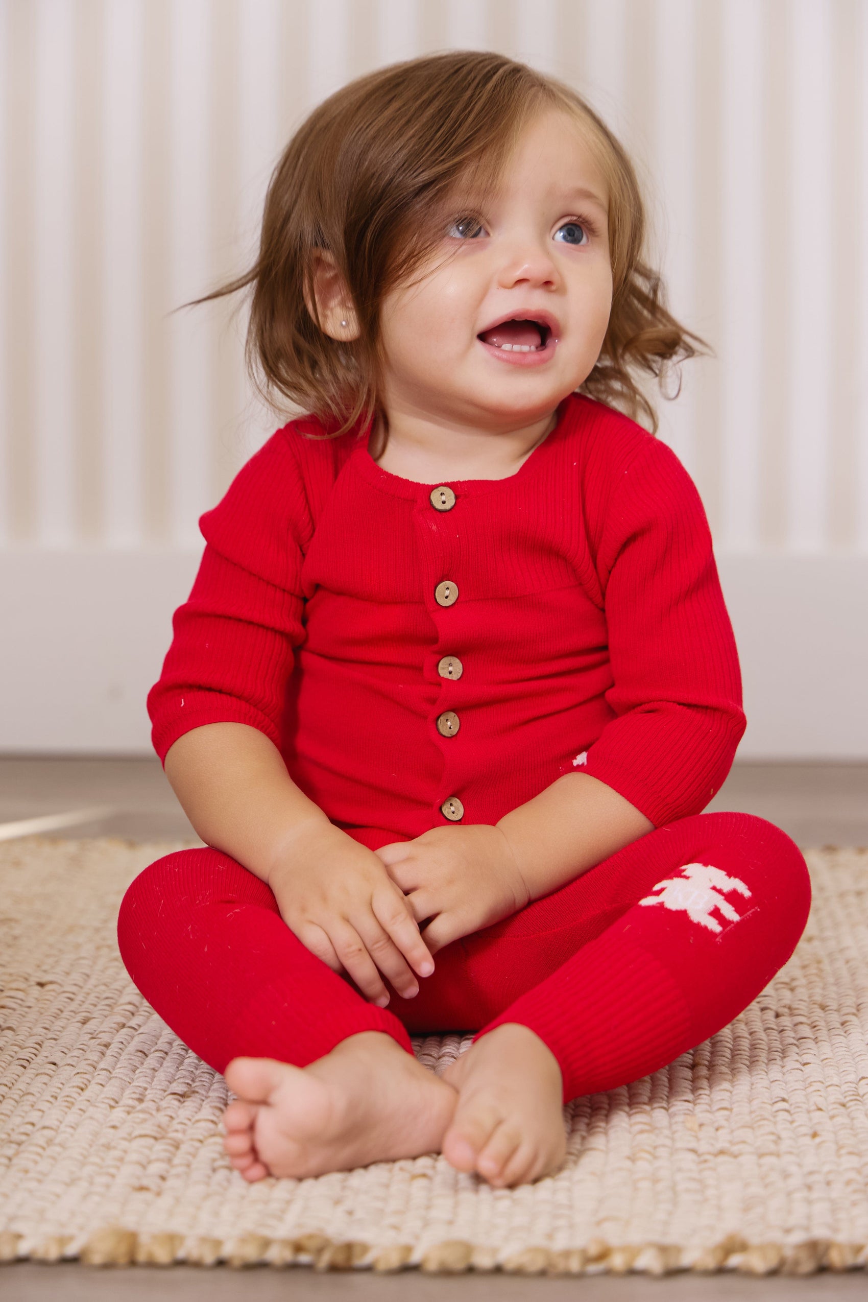 Teddy Knit Set - Red