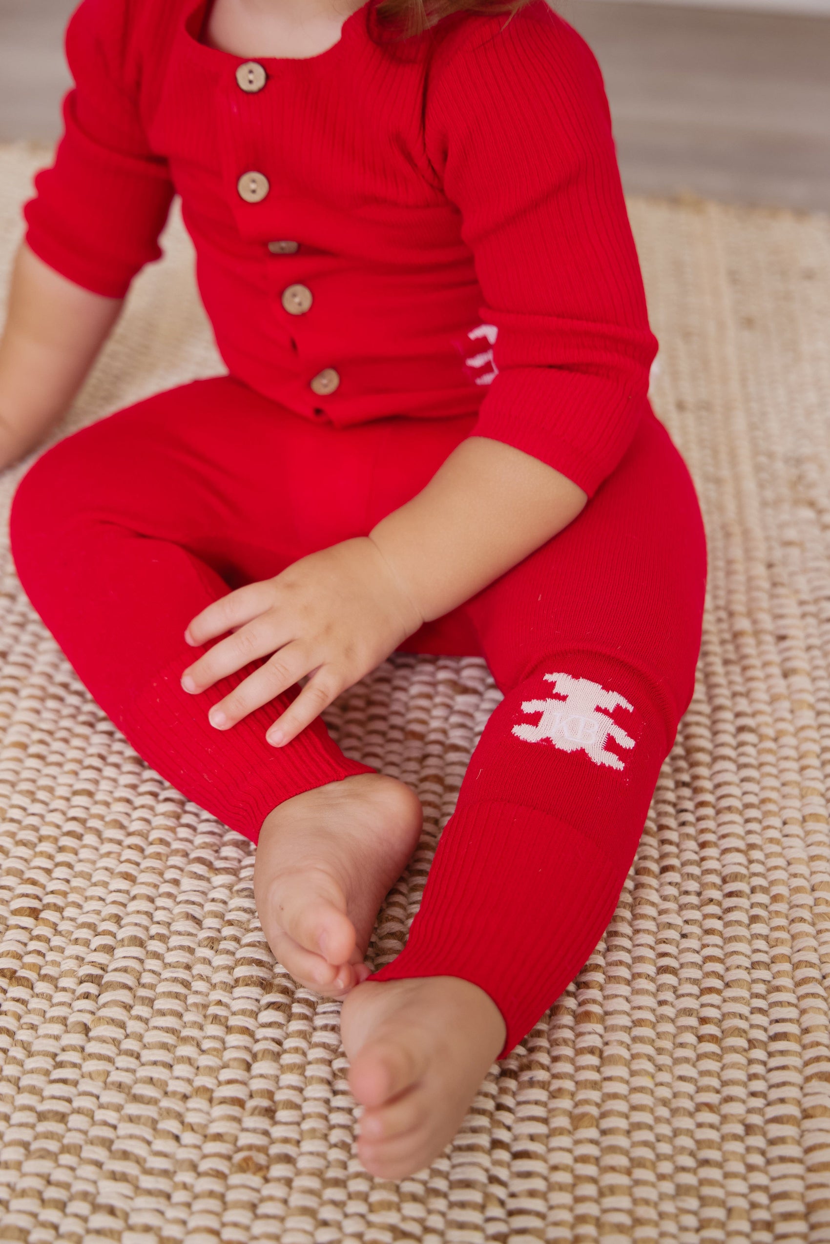 Teddy Knit Set - Red