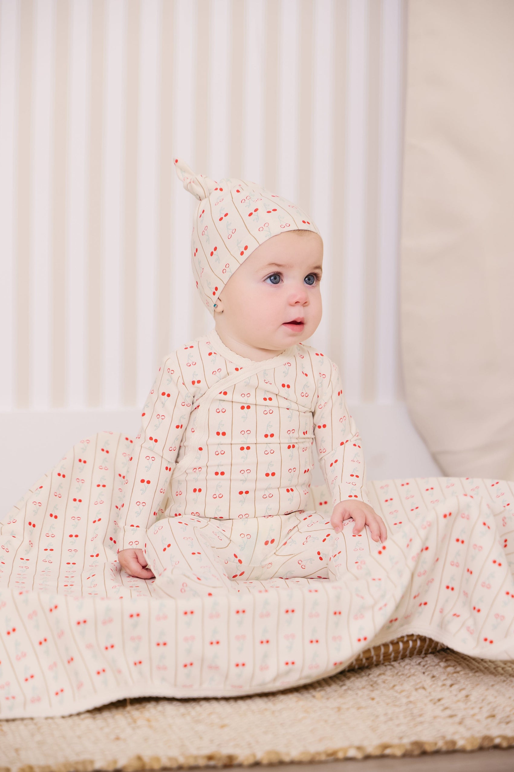 Cerise Footie 3PC Set - Red