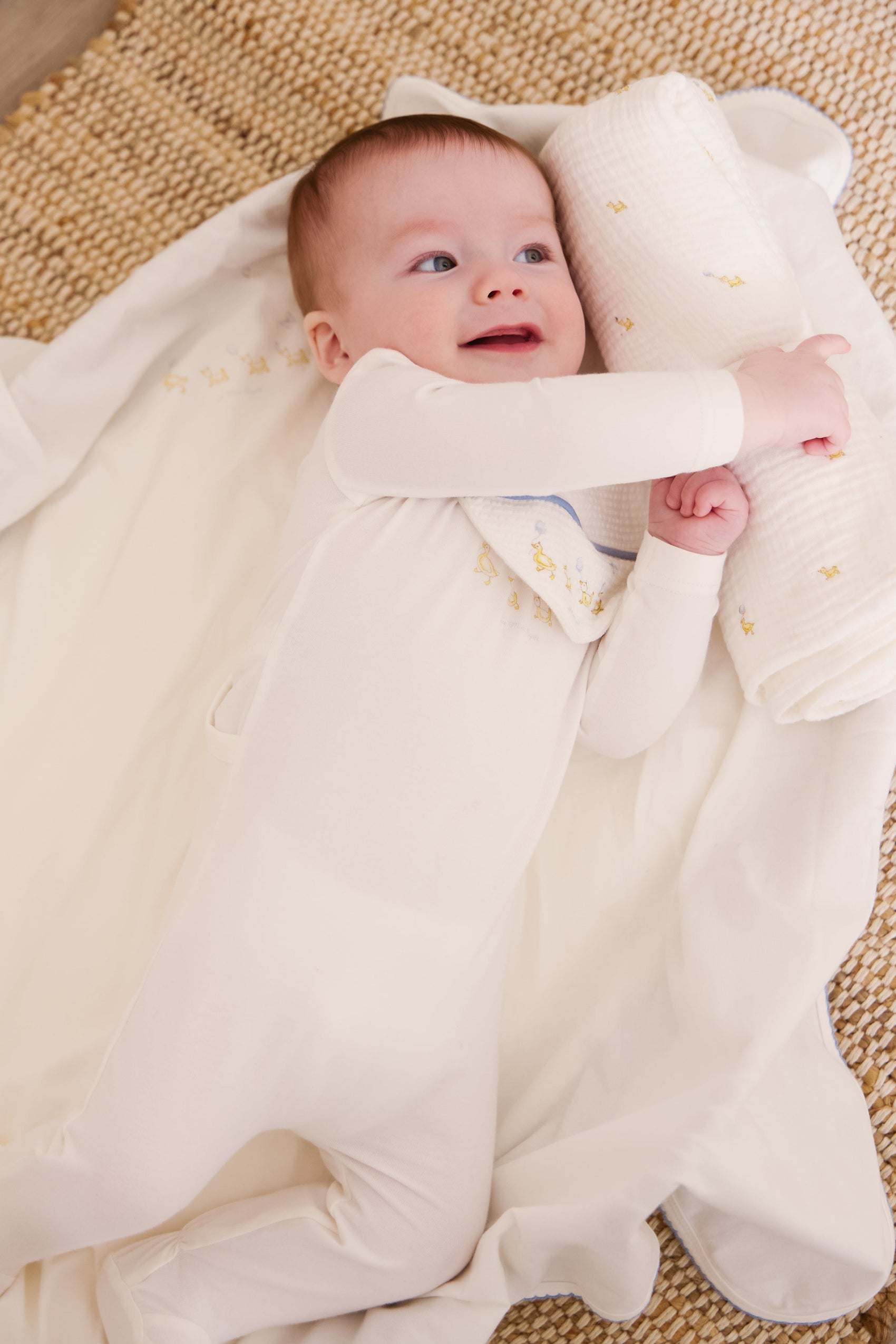 Mini Royals Cotton Footie - Blue