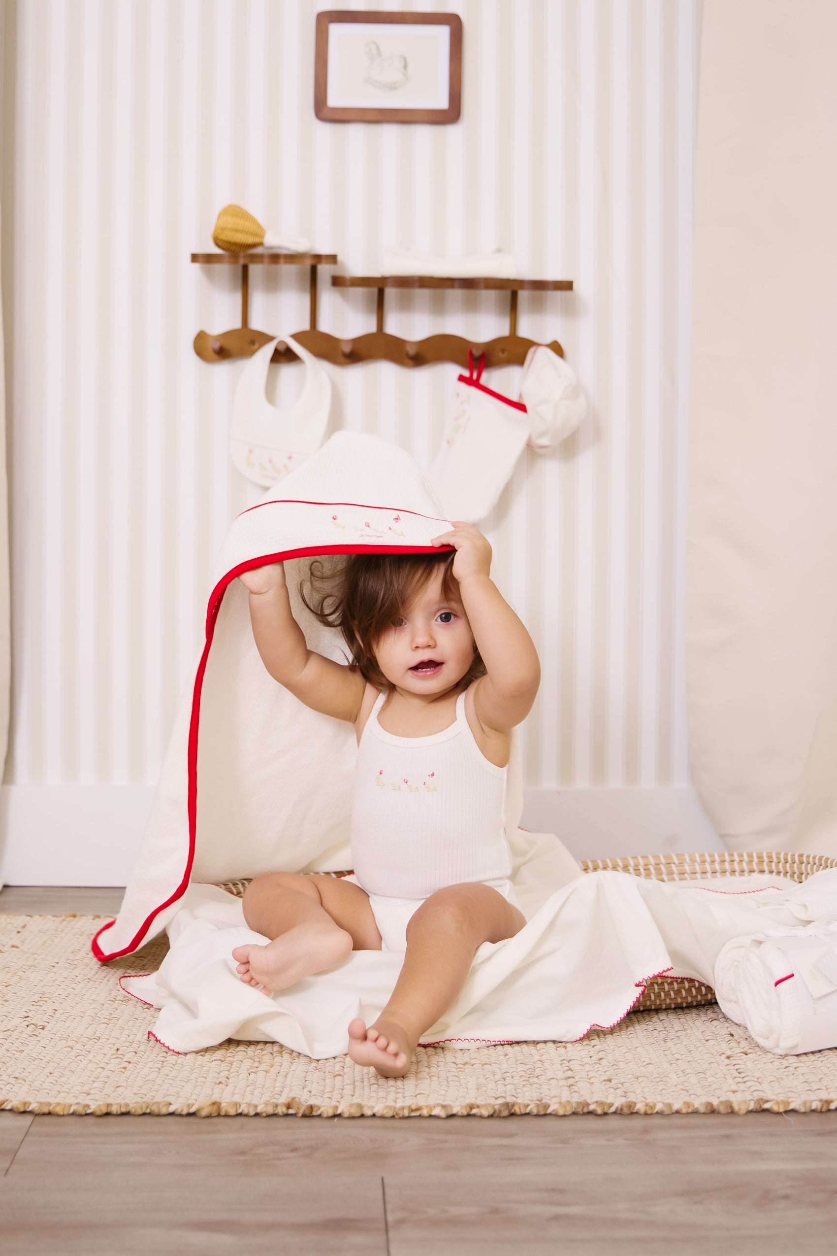 Mini Royals Towel + Mitt Set - Red